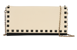 Valentino Rockstud WOC, Leather, Black/White,VOQ0, B, 2*